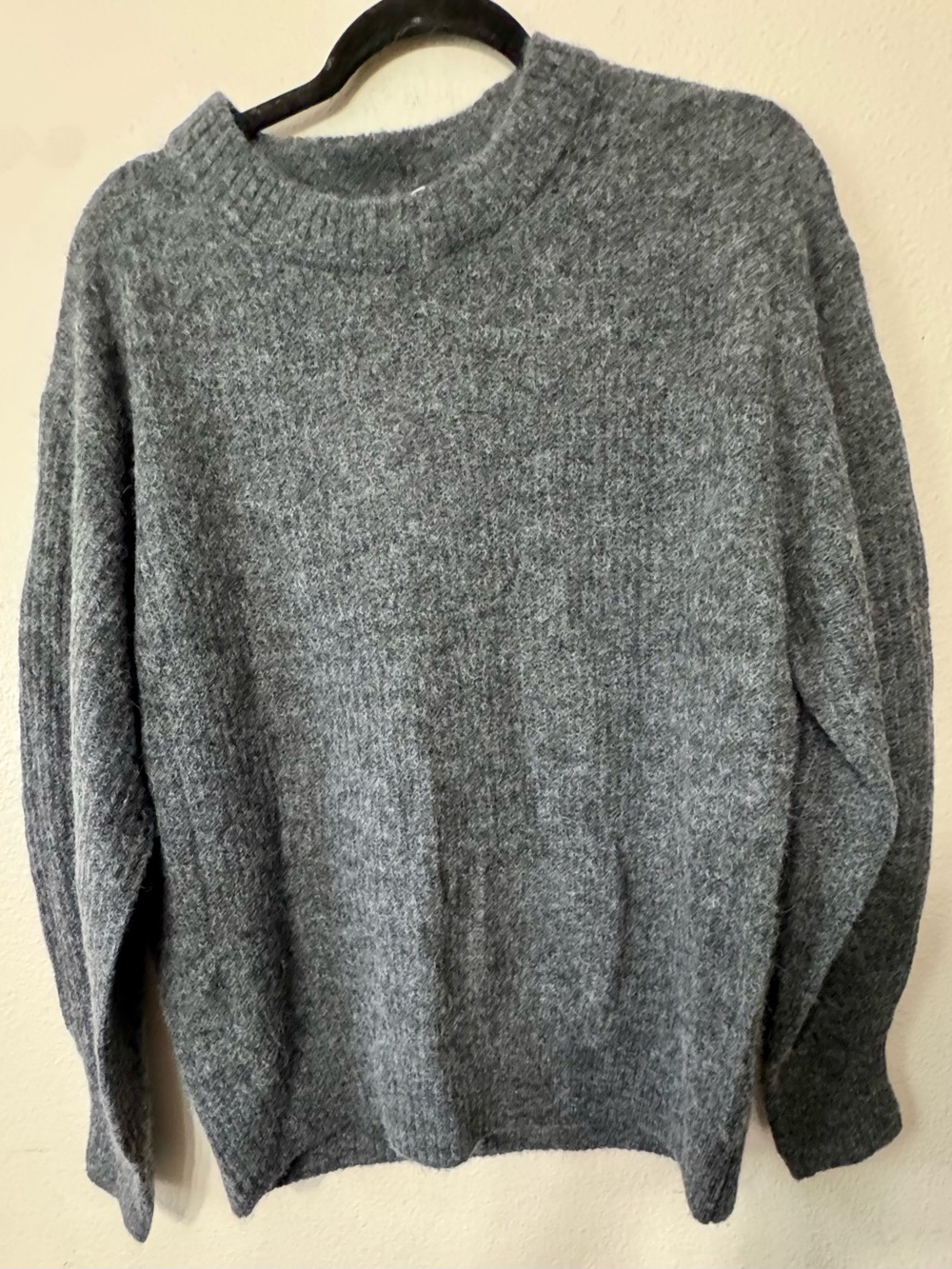 Everlane Women’s Cocoon Crew Alpaca Wool blend  Sweater Gray M NWT - Picture 2 of 6